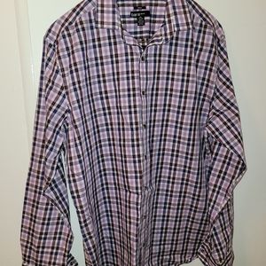 Bar III dress shirt slim fit purple/pink/white